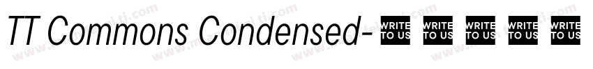 TT Commons Condensed字体转换
